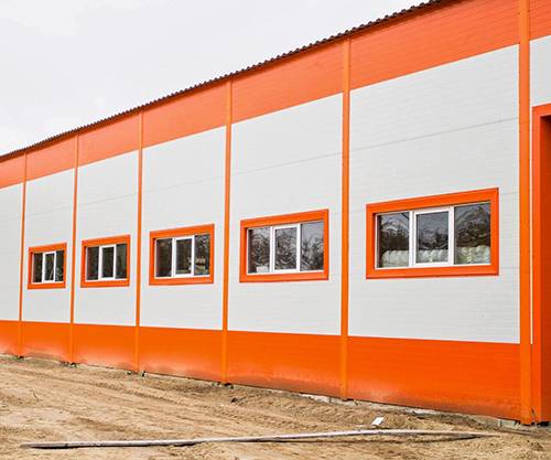 Стеновые сэндвич-панели — объект 1